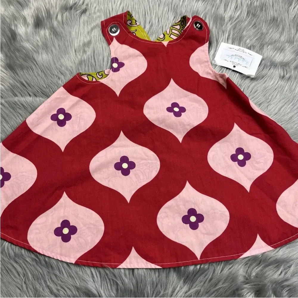 Right Bank Babies Toddler Girls 3T Reversible Smock Dress